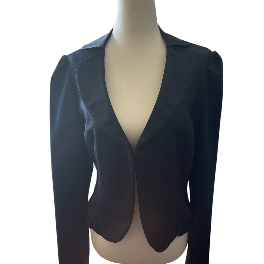 Black Cache Women's Tailored Blazer Jacket silk lining.